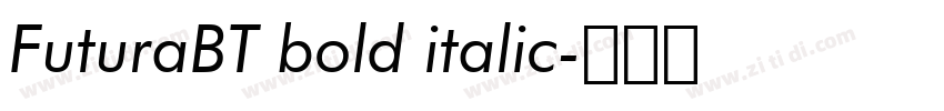 FuturaBT bold italic字体转换